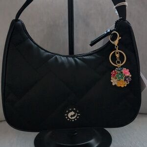 Kurt Geiger Black Recycled Quilted Shoulder Bag